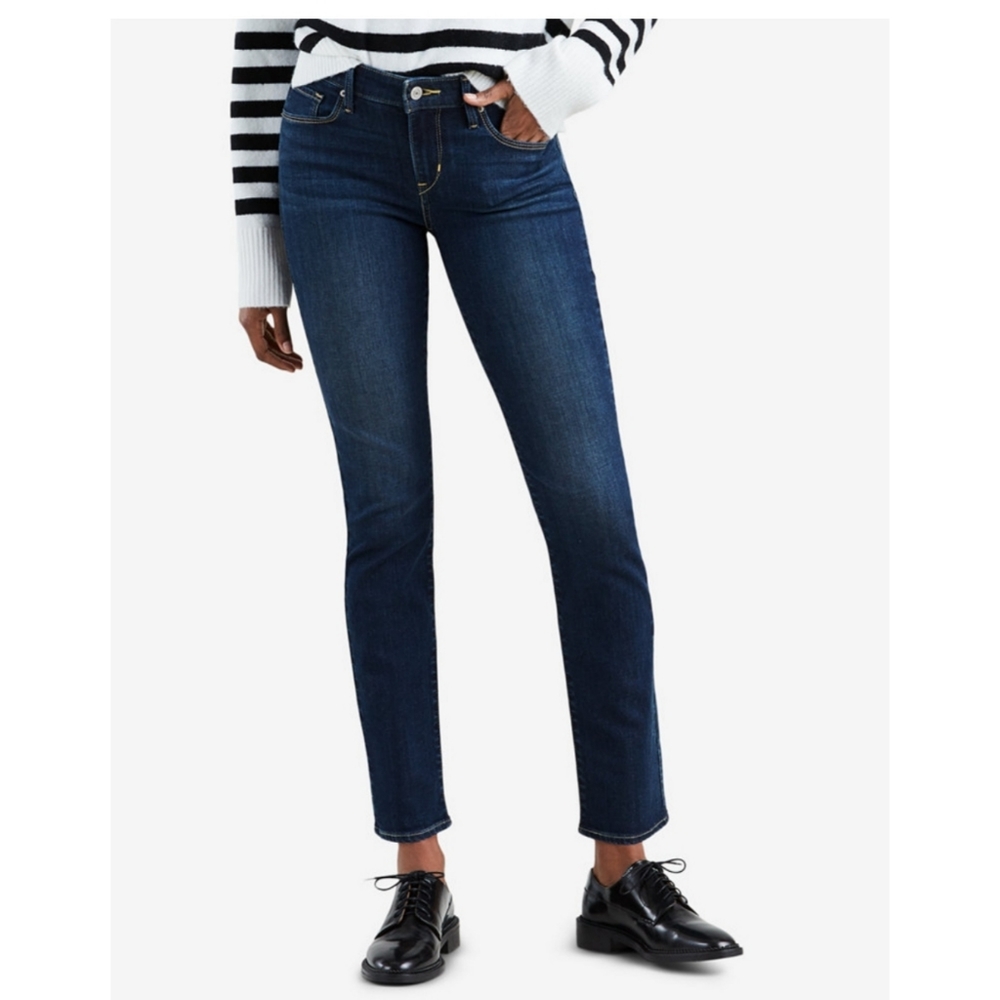 Levi's Mid Rise Skinny Jeans-Blue